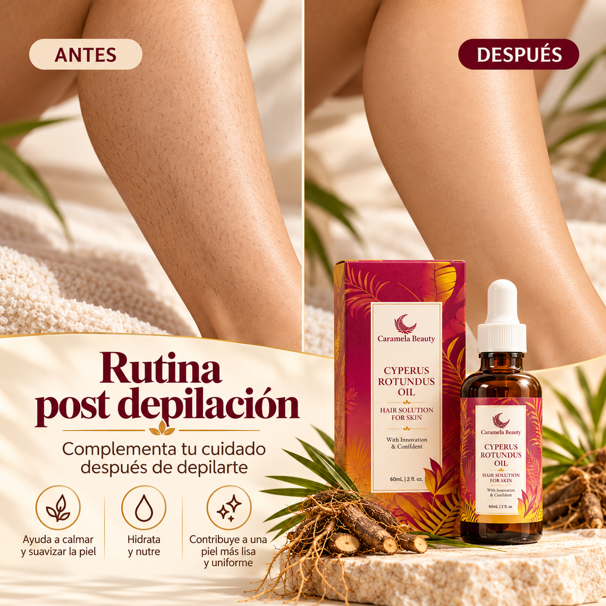 CYPERUS ROTUNDUS 60 ML-Aceite Post Depilación