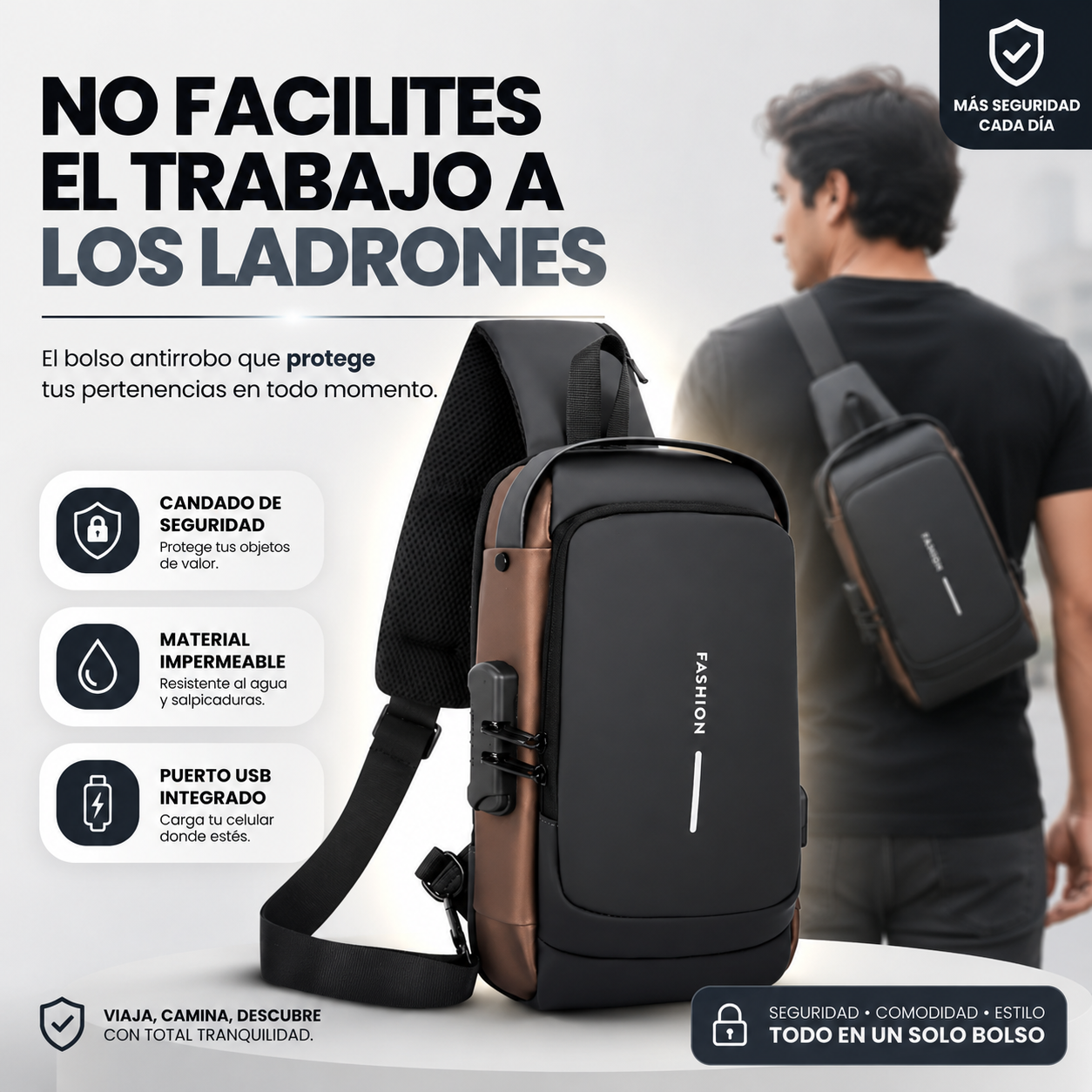 SecureGuard™-Mochila antirobo